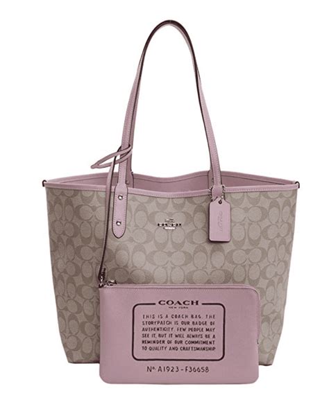 coach reversible tote with pouch